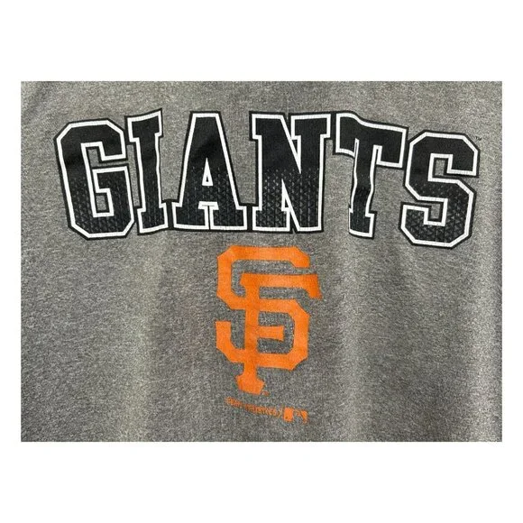 San Francisco Giants Boys Size S 6/7 T-Shirt Gray Short Sleeve Athletic Baseball - Picture 3 of 12